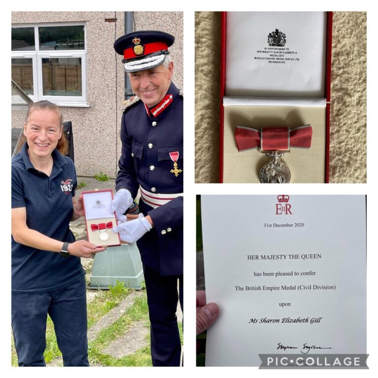 26 August 2021 – Sharon Gill receives her British Empire Medal